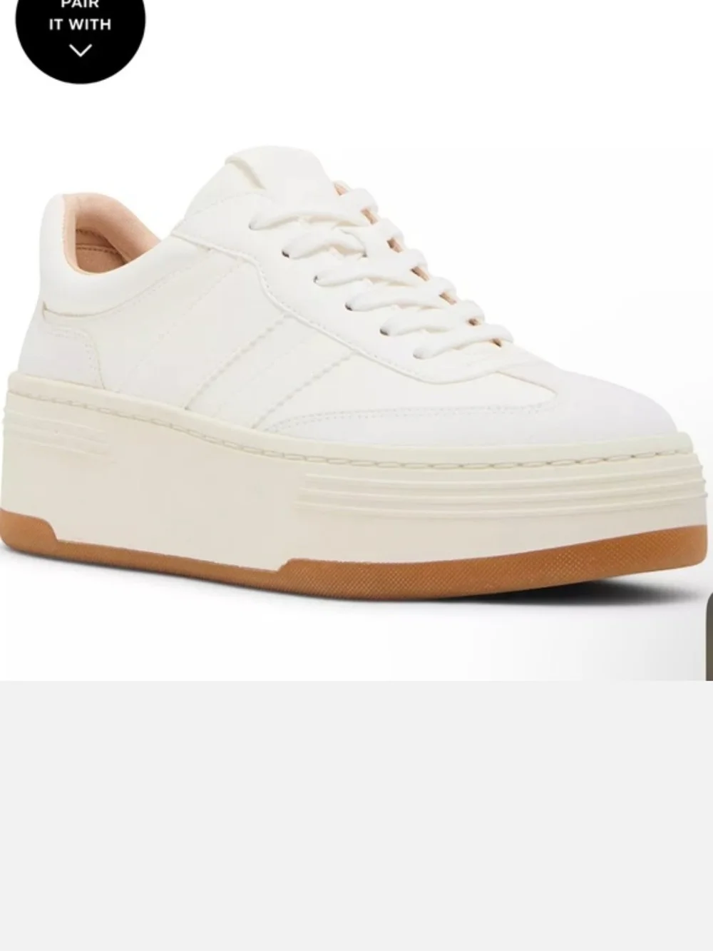 NIB Madden Girl Cream Platform Lace-Up Sneakers